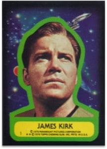 1976 Star Trek Stickers #1 James Kirk